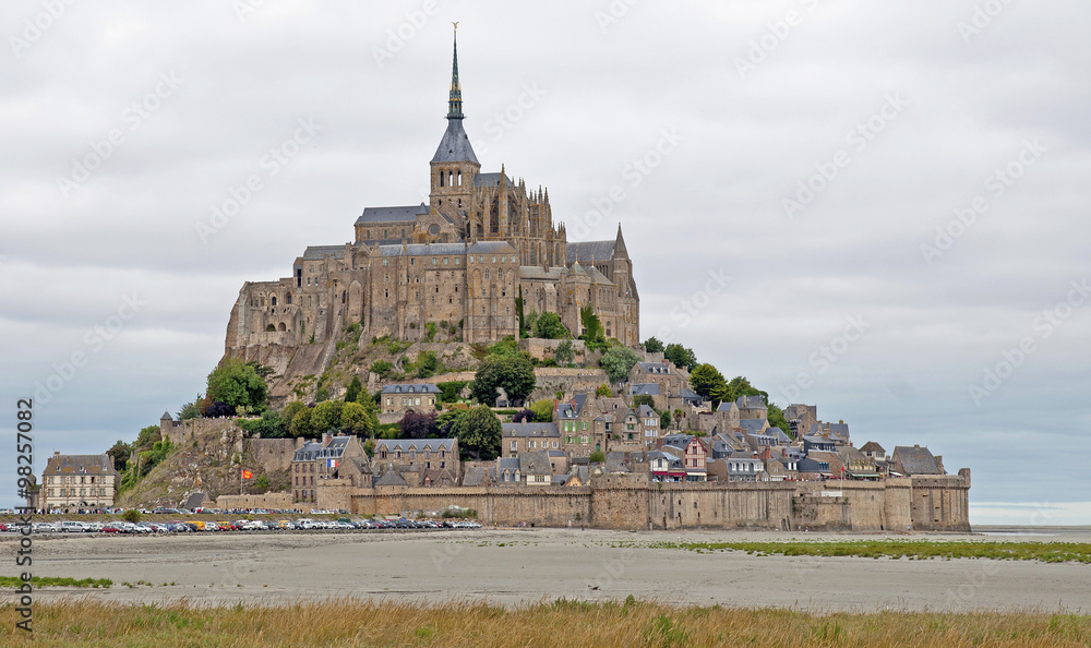 The island of Mont Saint-Michel in summer