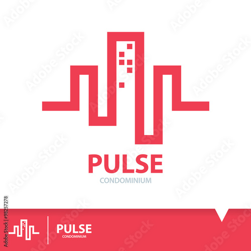 Pulse condominium icon symbol