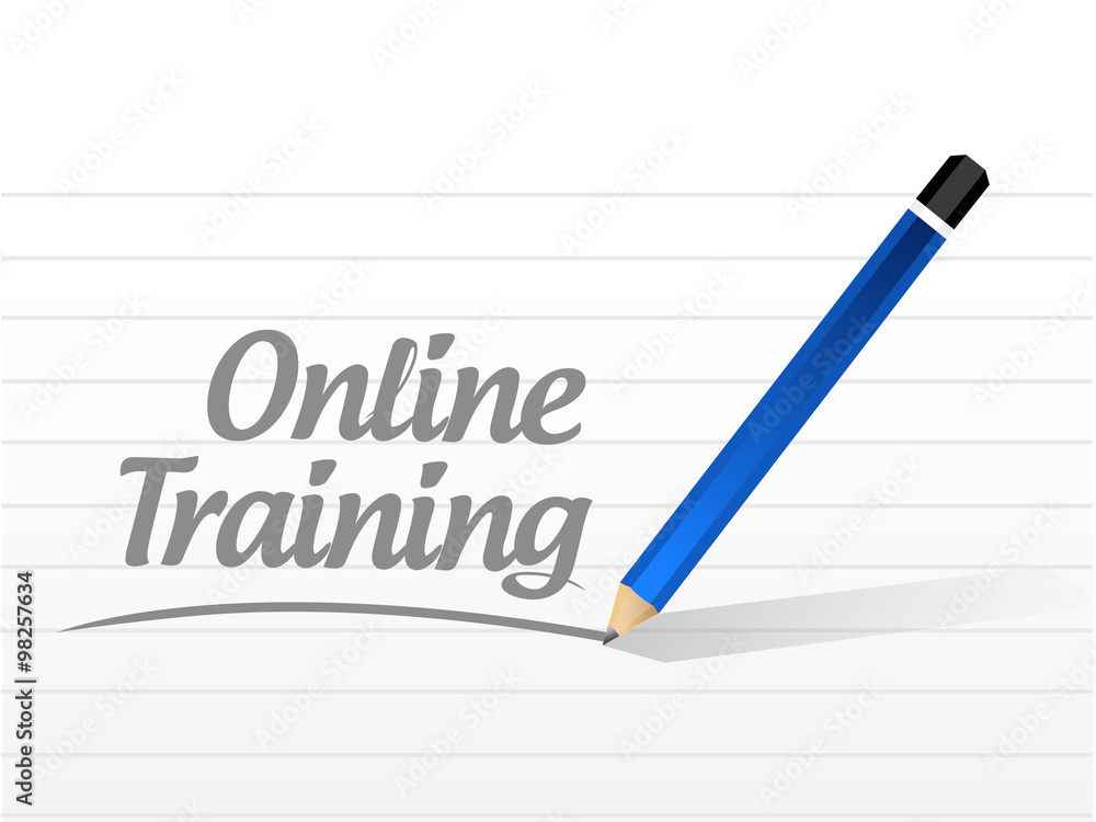 Online Training message sign concept Online Training message sign concept