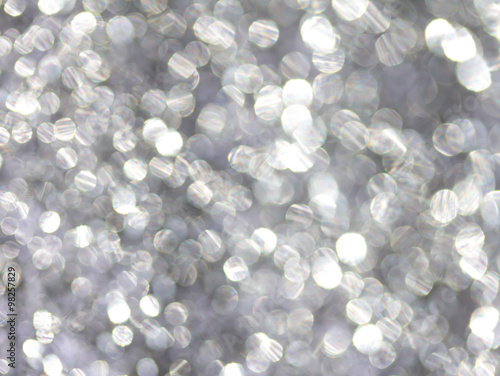 Abstract silver bokeh background