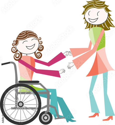handicap, fauteuil roulant et ré-éducation