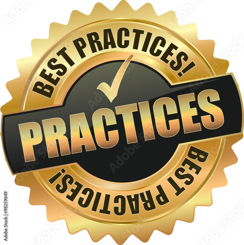 golden shiny vintage best practivies 3D vector icon seal sign button shield star with checkmark