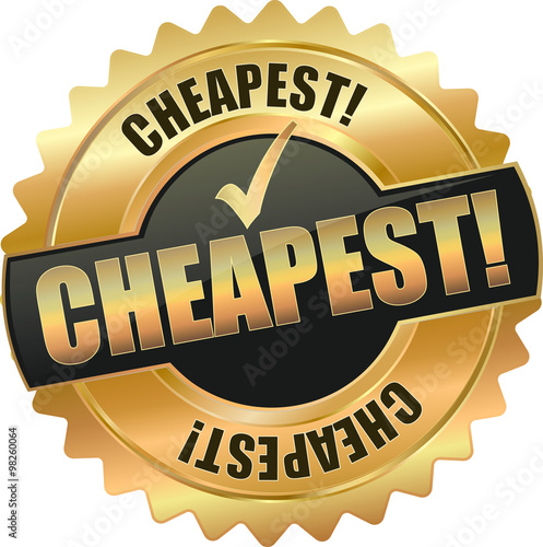 golden shiny vintage cheapest 3D vector icon seal sign button shield star with checkmark