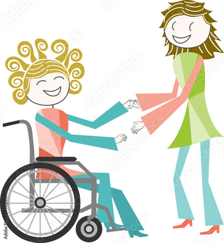 handicap, fauteuil roulant et ré-éducation