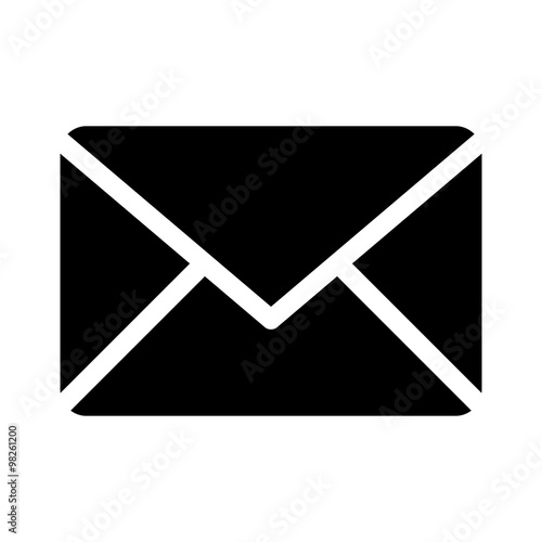 Message envelope flat icon for apps and websites