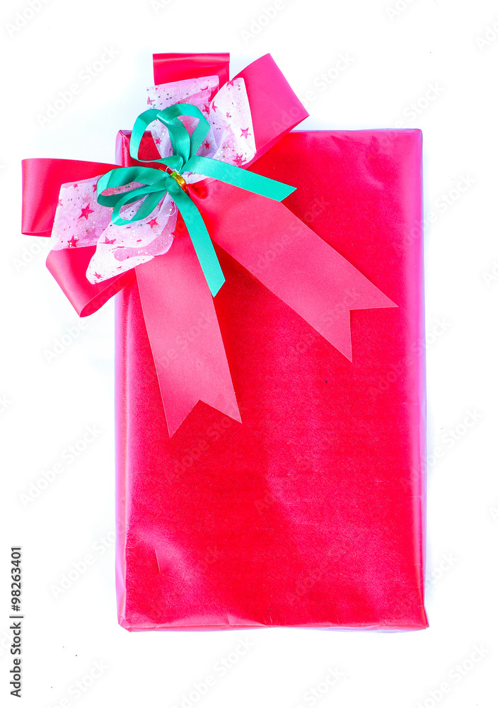 Christmas Present wrapped in red paper Christmas Present wrapped in red paper