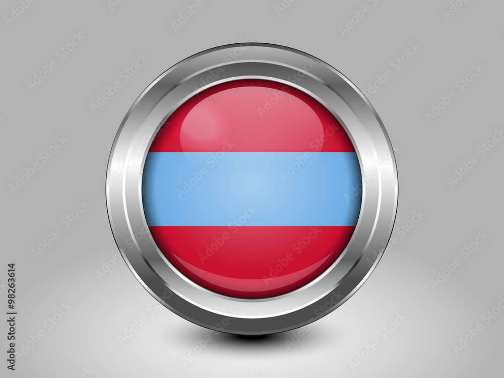 Ottoman Empire Variant Flag. Metal Round Icon Ottoman Empire Variant Flag. Metal Round Icon