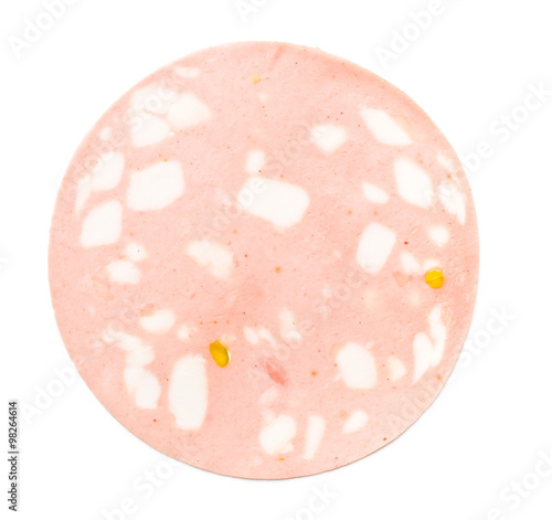 Fotografija One Slice of Sausage Mortadella