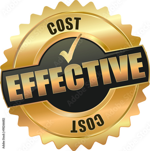 golden shiny vintage cost effective 3D vector icon seal sign button shield star with checkmark