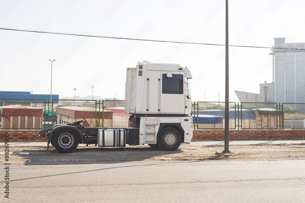 White truck parked