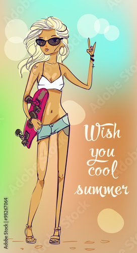 cute summer girl