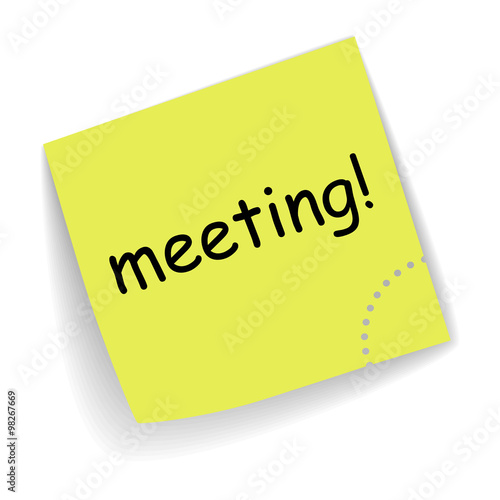 note paper - meeting