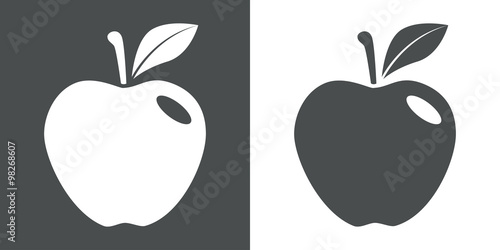 Icono plano manzana #1