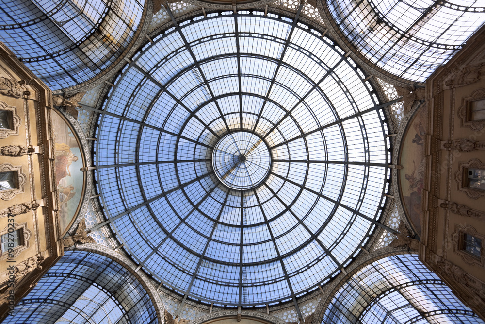 Glass Roof Of  Milan Shopping Center