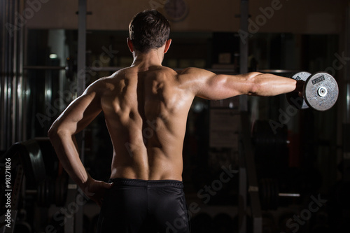 man exercise shoulders