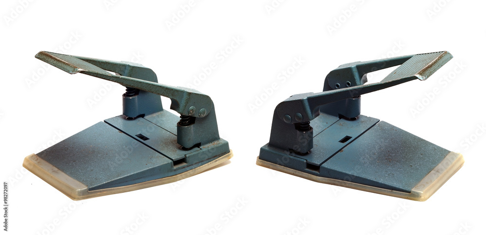 large office hole punch on a white background large office hole punch on a white background