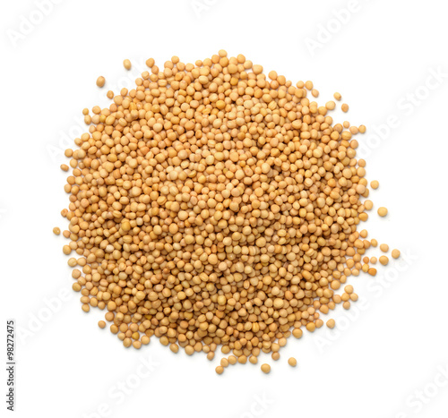 Top view of mustard seeds