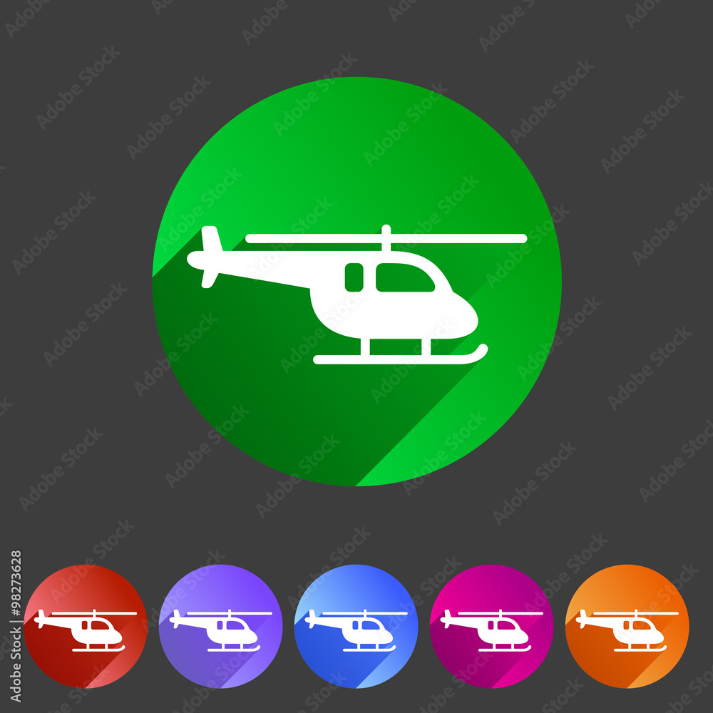 helicopter icon flat web sign symbol logo set helicopter icon flat web sign symbol logo set
