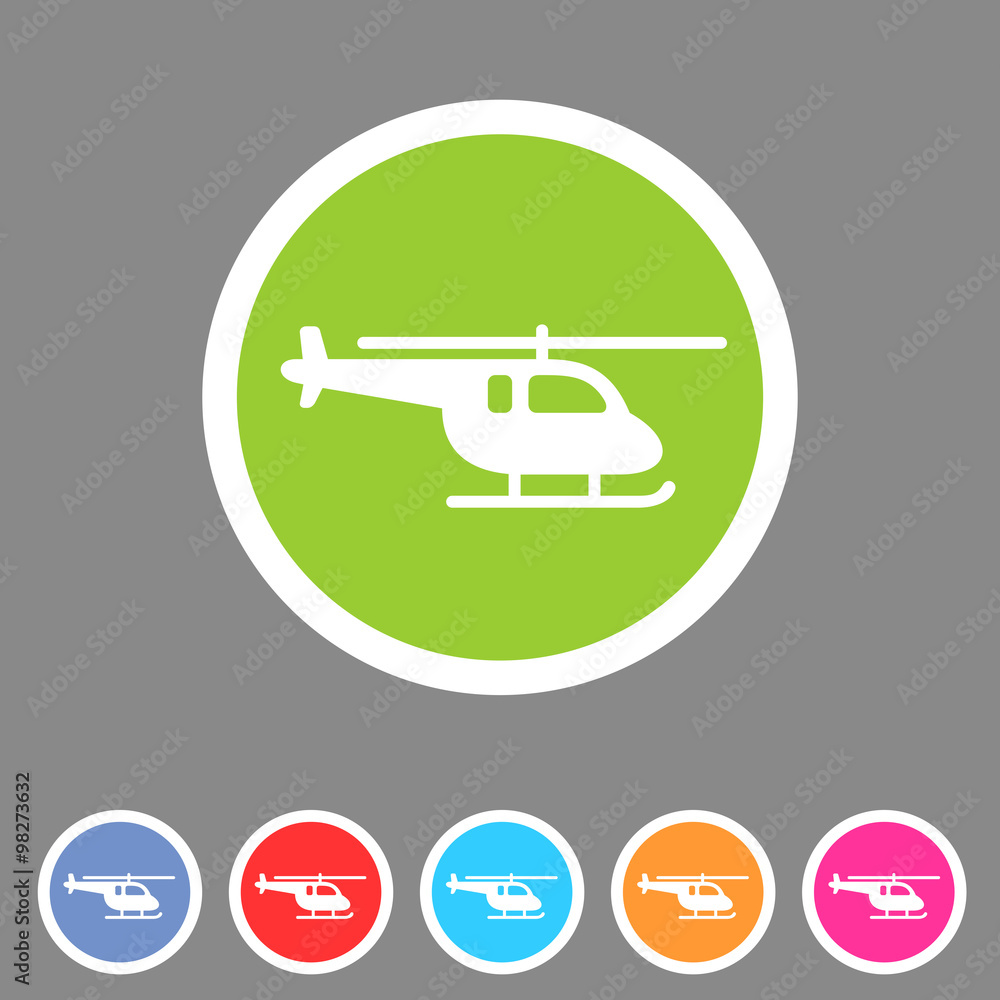 helicopter icon flat web sign symbol logo set helicopter icon flat web sign symbol logo set