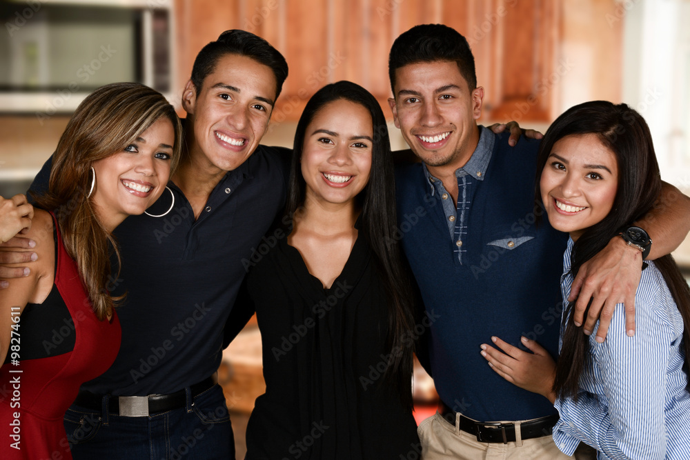Fototapeta premium Friends Together In Hom