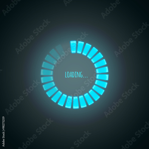 Glowing preloader