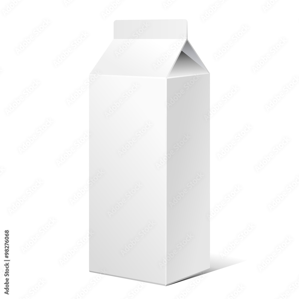 Milk Carton Packages Blank White. Ready For Your Design. Product Packing Vector EPS10 Milk Carton Packages Blank White. Ready For Your Design. Product Packing Vector EPS10