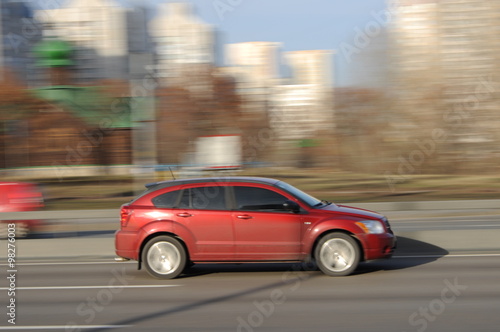 red Motion Car © vector_master
