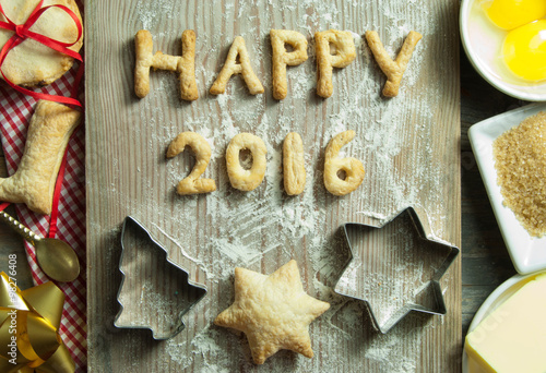2016 new year baking backgr...