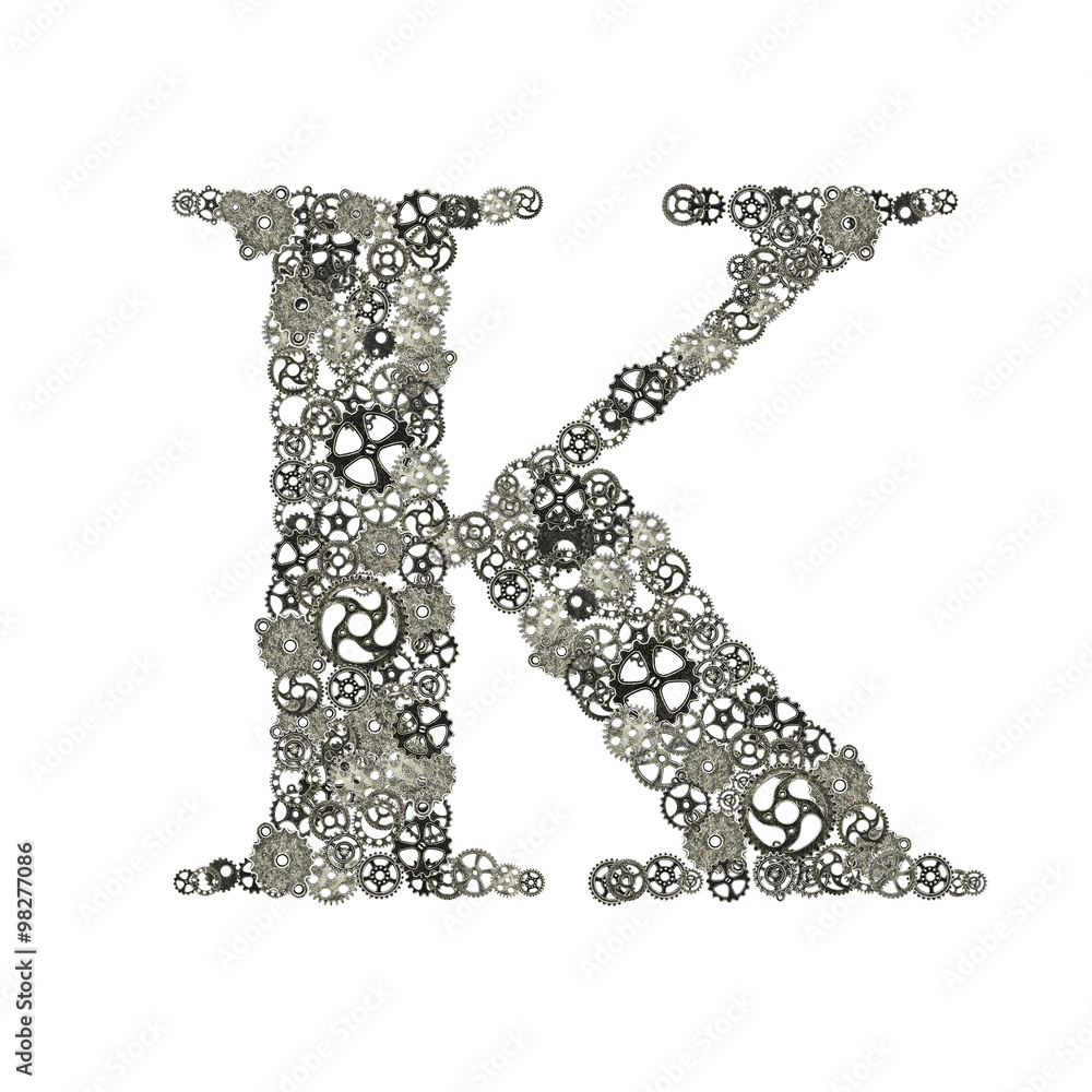 alphabet , gears arrangement shape of alphabet alphabet , gears arrangement shape of alphabet
