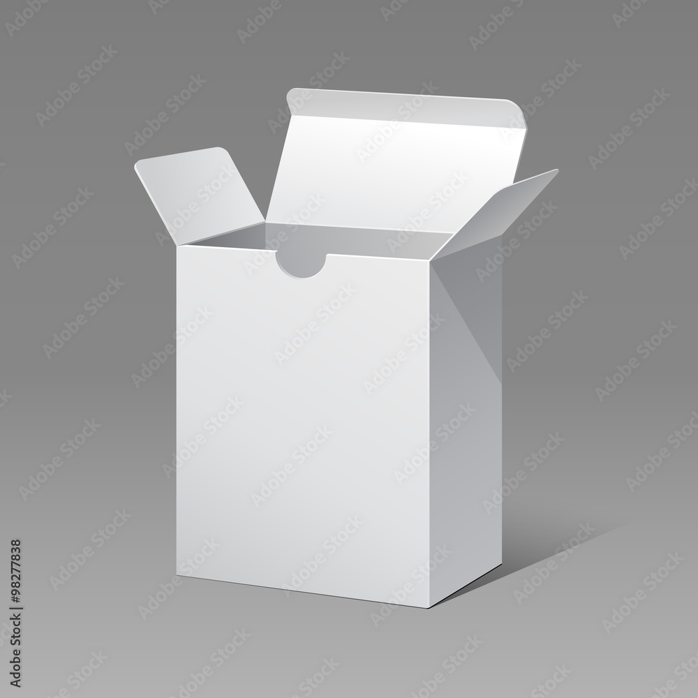 Opened White Modern Software Package Box. Products With Lable On White Background Isolated. Ready For Your Design. Product Packing. Vector EPS10 Opened White Modern Software Package Box. Products With Lable On White Background Isolated. Ready For Your Design. Product Packing. Vector EPS10