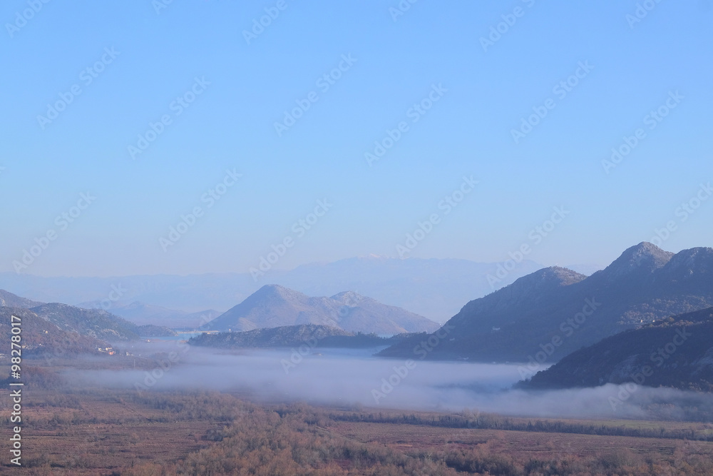 Landscape with the image of mountains