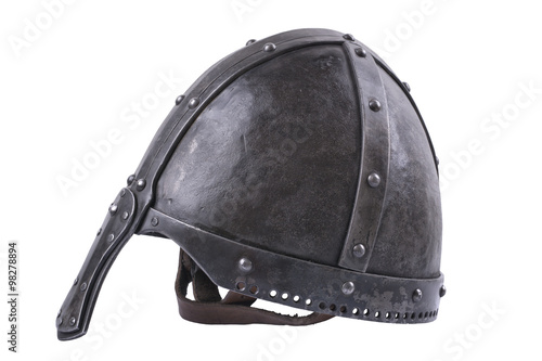 Forged helmet on a white background