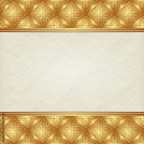 textured creamy background with antique ornament