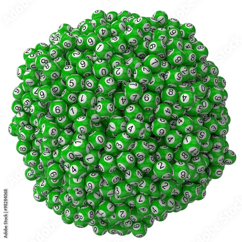 lottery balls stack. big stack version.