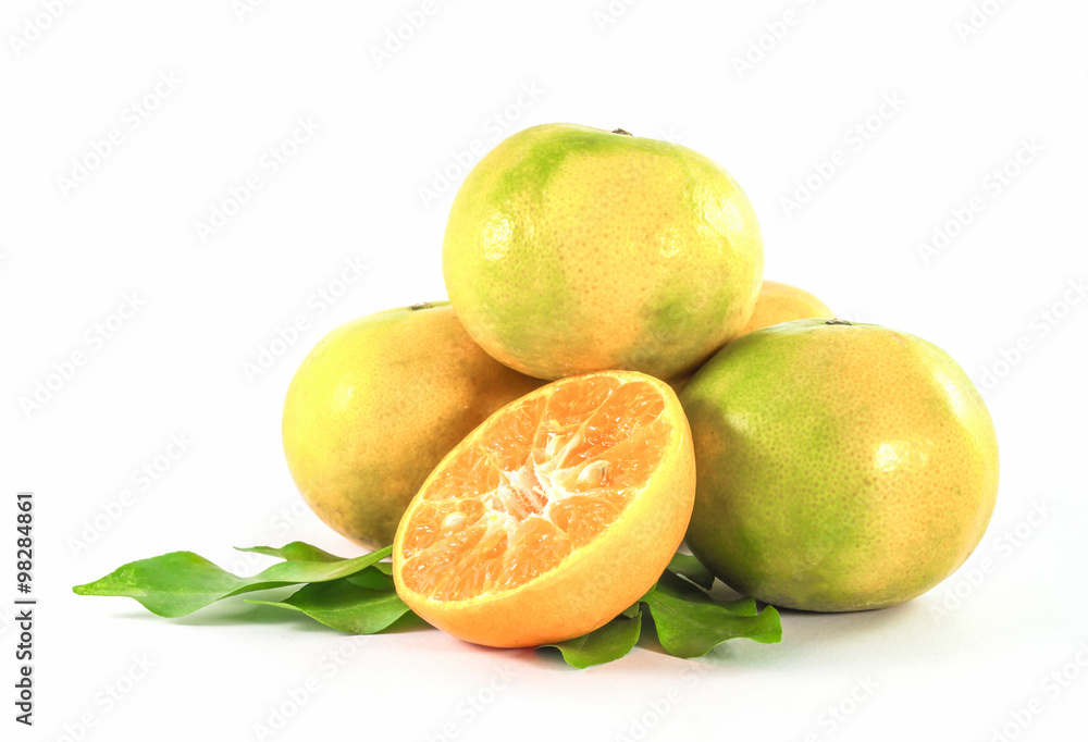 Tangerine fruit isolated on white background Tangerine fruit isolated on white background