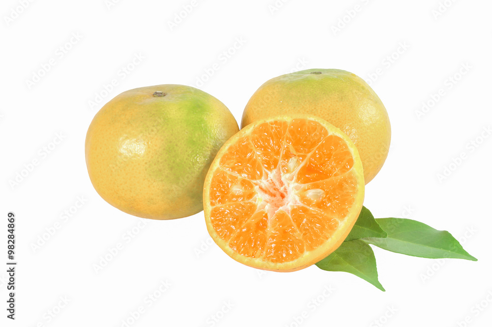 Tangerine fruit isolated on white background Tangerine fruit isolated on white background