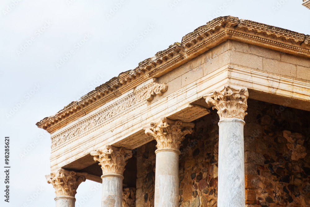 Closeup of   Antique Roman Theatre