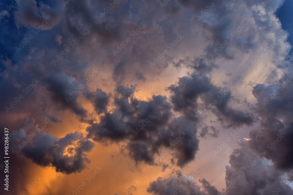 Obraz premium Cloudscape at Suset for Background