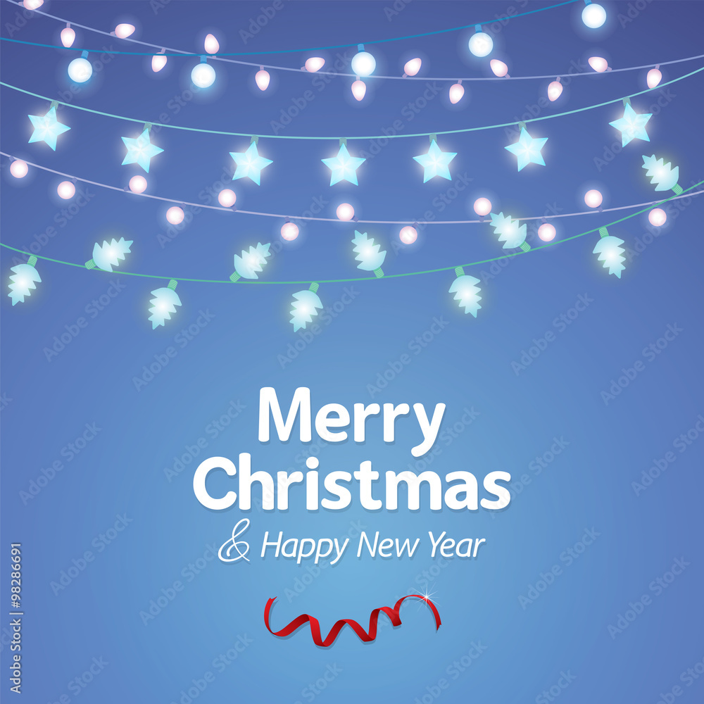 Naklejka premium Decoration Christmas light background