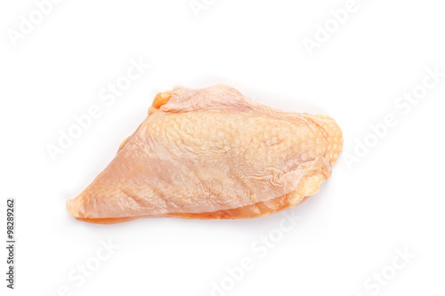 raw chicken meat, isolated on white