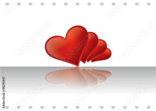 Heart valentine set
