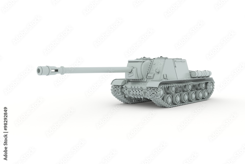 Fighter tank on the white background Fighter tank on the white background