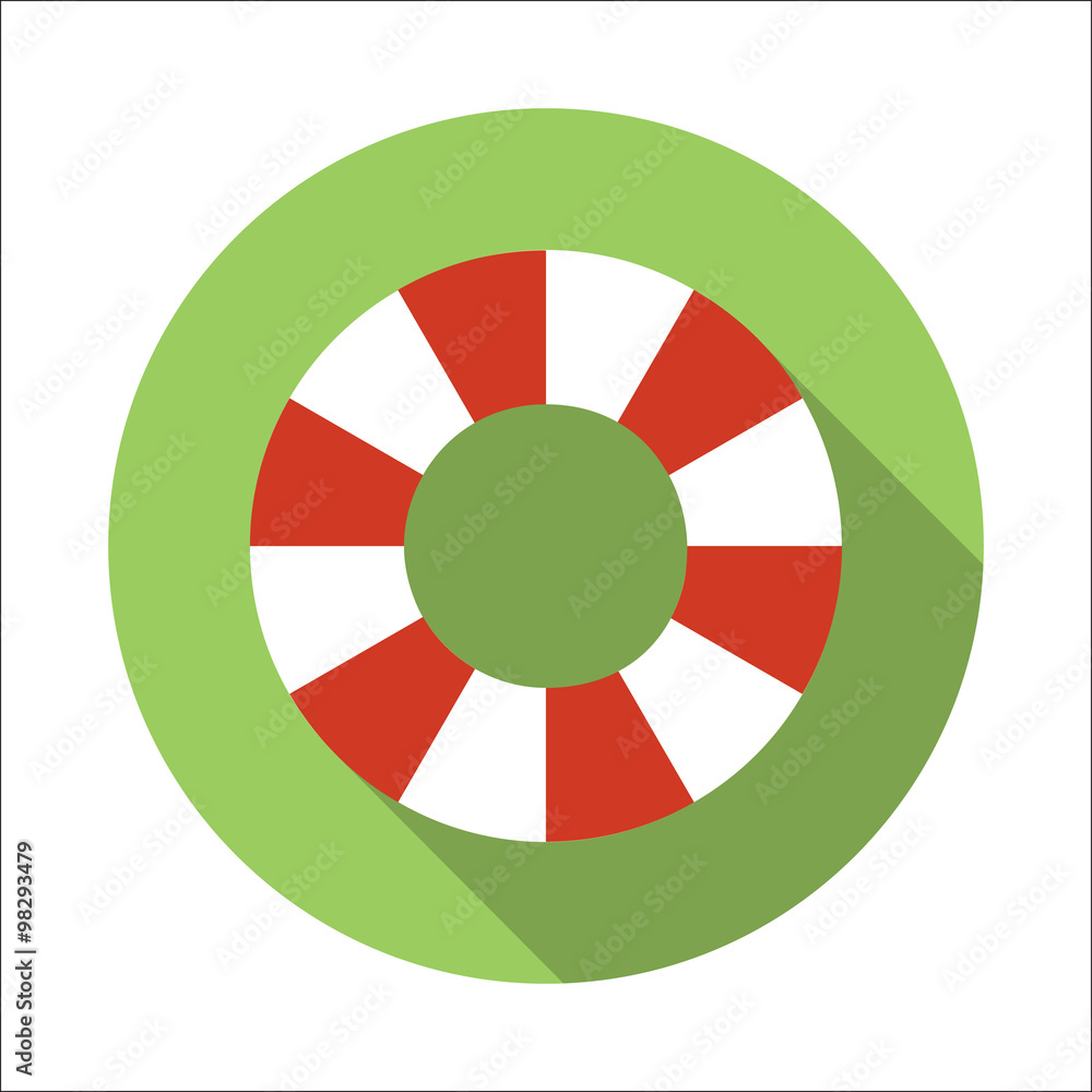 Life-buoy ring flat icon Life-buoy ring flat icon