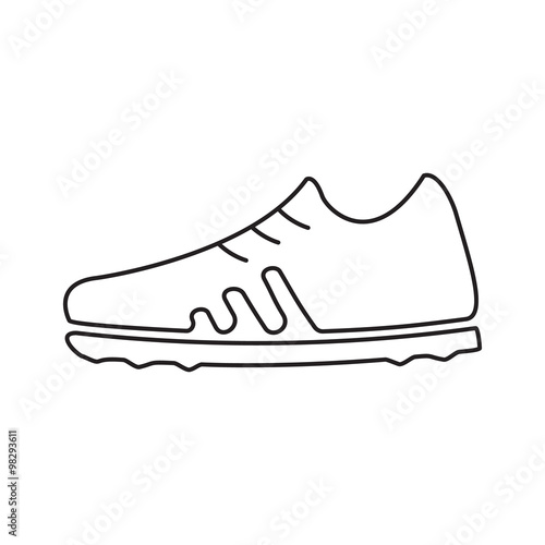 Football boots line icon