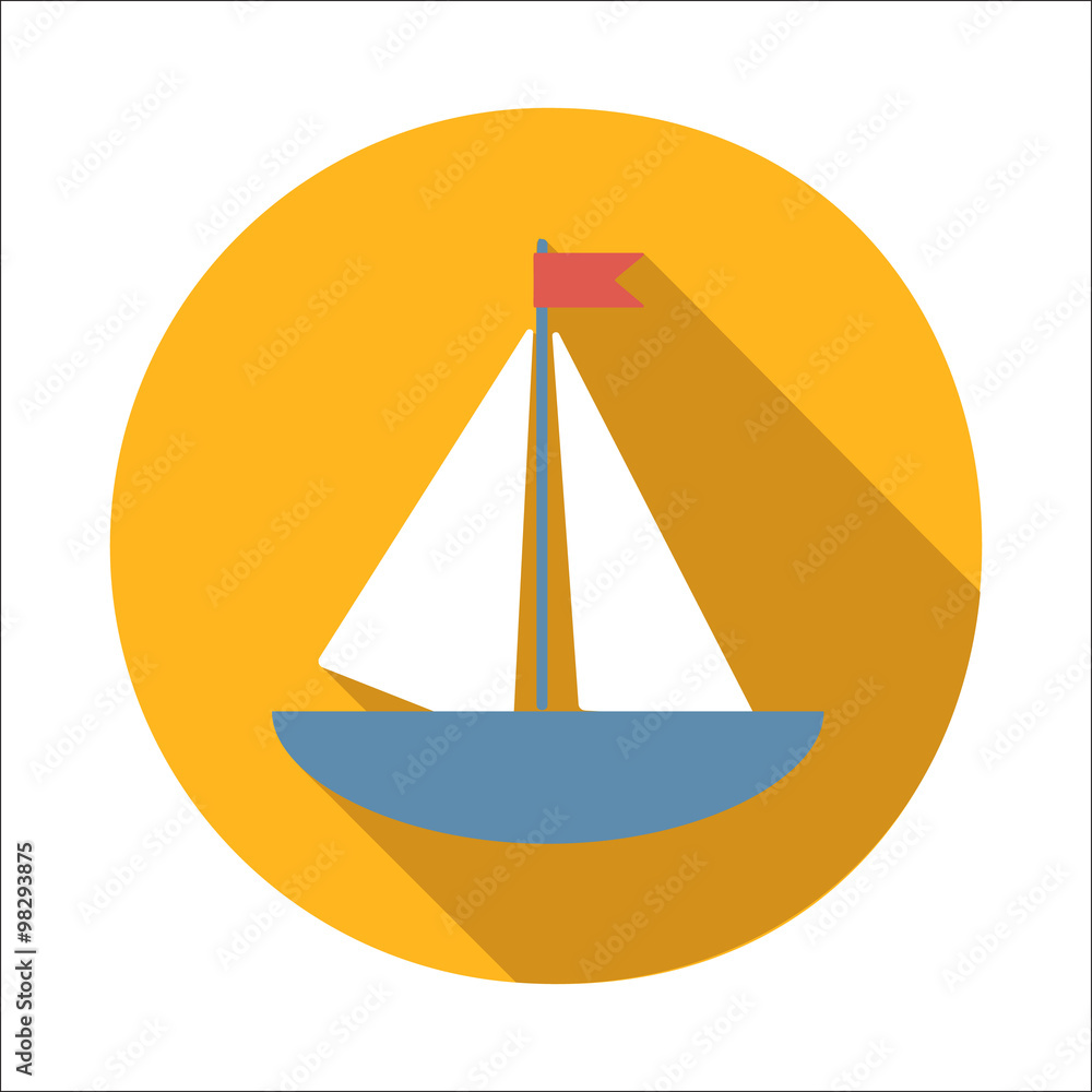 Boat flat icon Boat flat icon