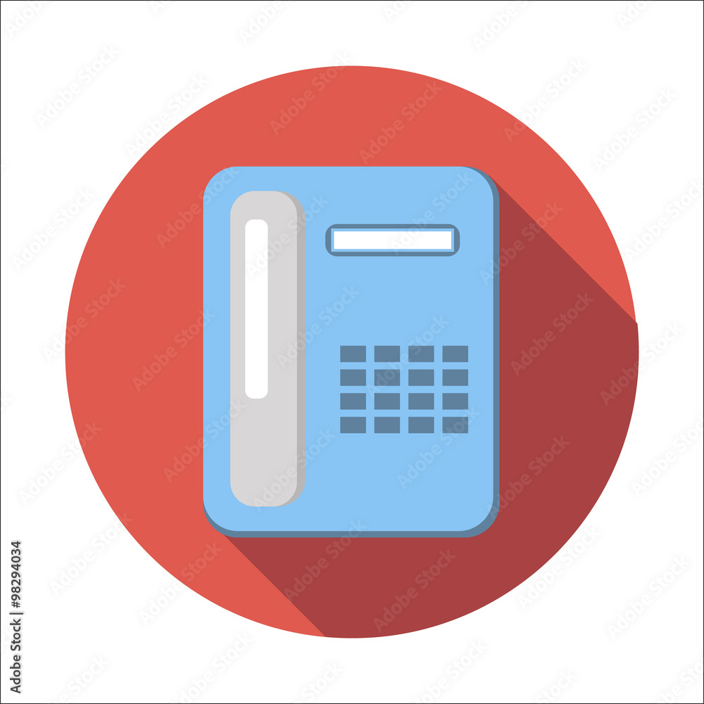 Office phone flat icon Office phone flat icon