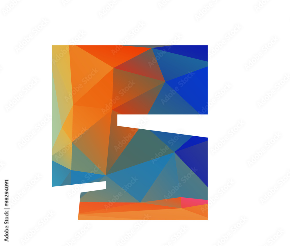 Fototapeta premium five number alphabet letter in skyscraper shape