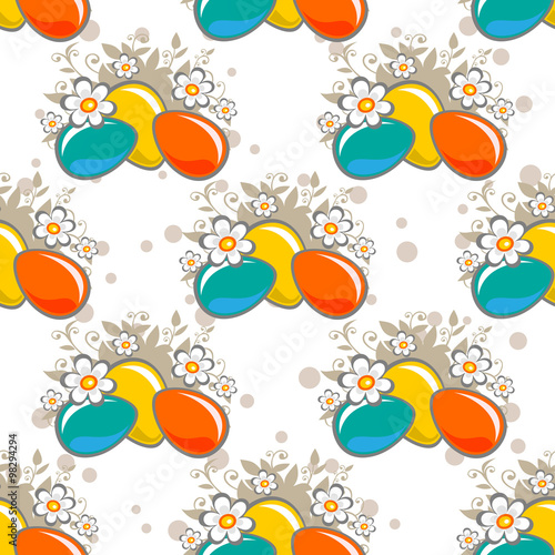 easter eggs seamless background