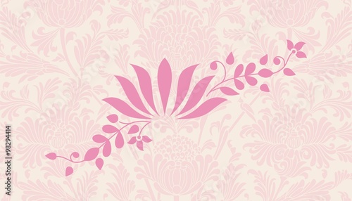 Fototapeta Naklejka Na Ścianę i Meble -  water lily, wedding card design, India