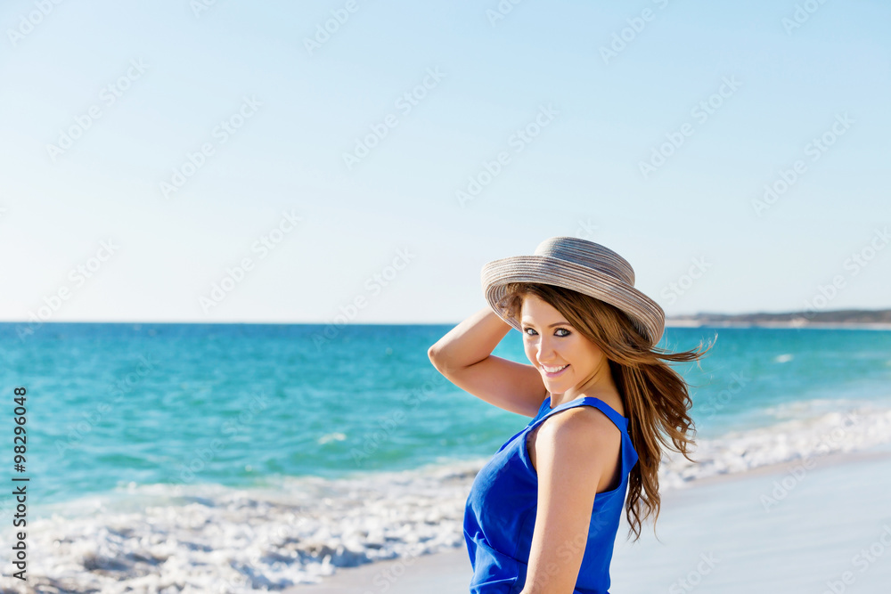 Young woman at the beach